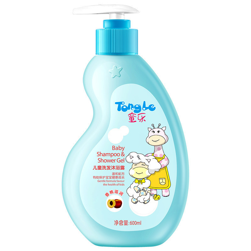 童乐香桃滋润儿童洗发沐浴露 600ml（二合一）