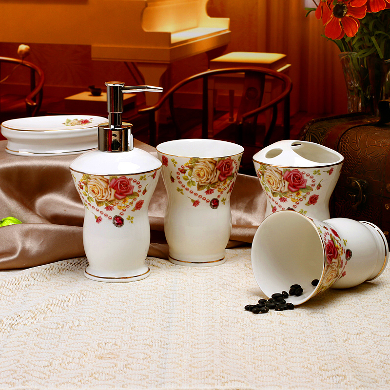 European ceramic sanitary ware has five set suit gargle toiletries suit bathroom five wedding gift