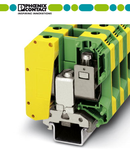 Phoenix 0441041 yellow green grounding terminal USLKG95 original German 95 square