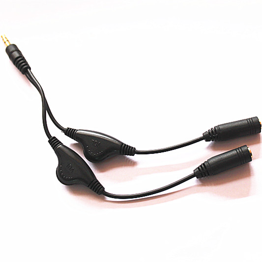 3 5 One point two double volume controller regulator line control sound control line sound control line speaker audio headset control line