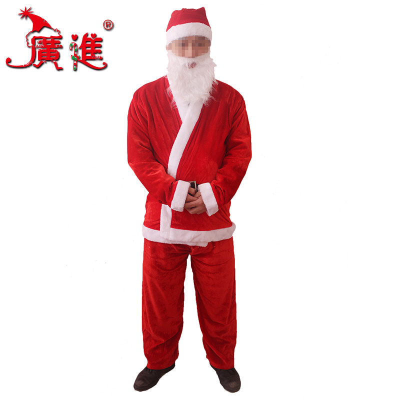 Guangjin Christmas Tree decorations Holiday gifts Gold Velvet Christmas Clothes Non-woven clothing Men's uniform size