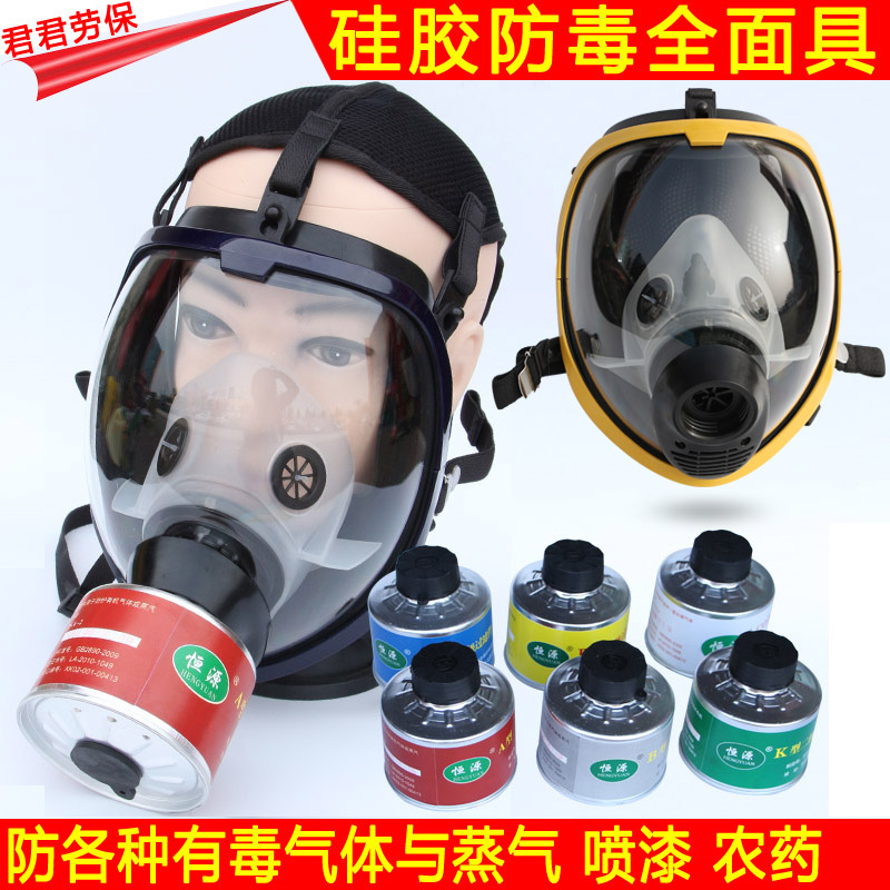 Hengyuan 802 silicone anti-virus full face mask spray paint decoration chemical fire formaldehyde gas mask mask