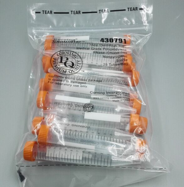 康宁Corning 15ml不带架离心管 430791 50支/包