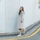 MIXDEMIND 复古 Áo khoác len retro Hepburn nữ nhỏ tươi, thắt lưng dày, dài đoạn thu đông áo lông cừu Trung bình và dài Coat