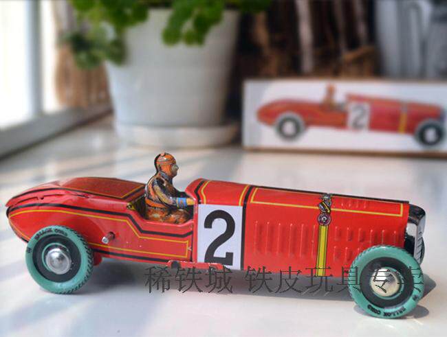 Classic Tin Toys Upper Strings chains Clockwork Toys Retro Nostalgia Outlet Collections Gift Spanish Racing