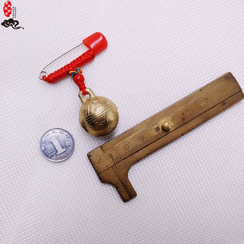 Детская булавка для раннего возраста, латунный колокольчик, красочная медная брошь, подвеска