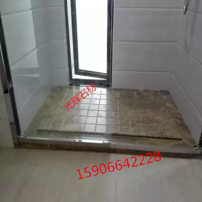 Hangzhou natural marble shower room base pull groove ground water barrier threshold stone window sill shallow Orpha net pattern