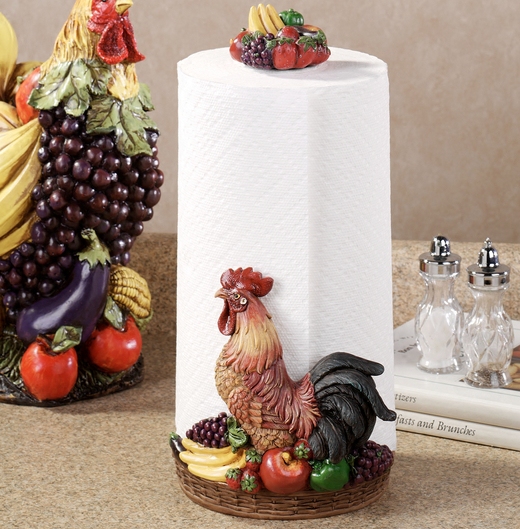 New York Lower City Park imports Nanfa Country colorful Gauls Chicken fruits and vegetables Harvest Kitchen Towel Rack 