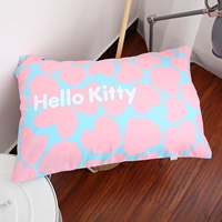 Vỏ gối bằng vải bông Hello kitty đơn chiếc gối bông đơn sinh viên gối ký túc xá 48x74cm gối tựa đầu ô tô cao su non