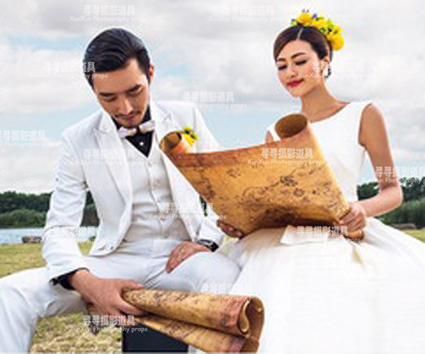 Air Nautical Charts Retro Map Kraft Paper Poster World Hidden Treasure Map Wedding photography Photophoto Newspaper Photo Newspaper