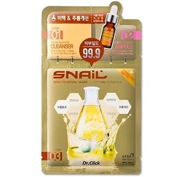 韩国 Dr.Click 洗脸+保养三步骤蜗牛修护润泽面 台湾官网直邮进口
