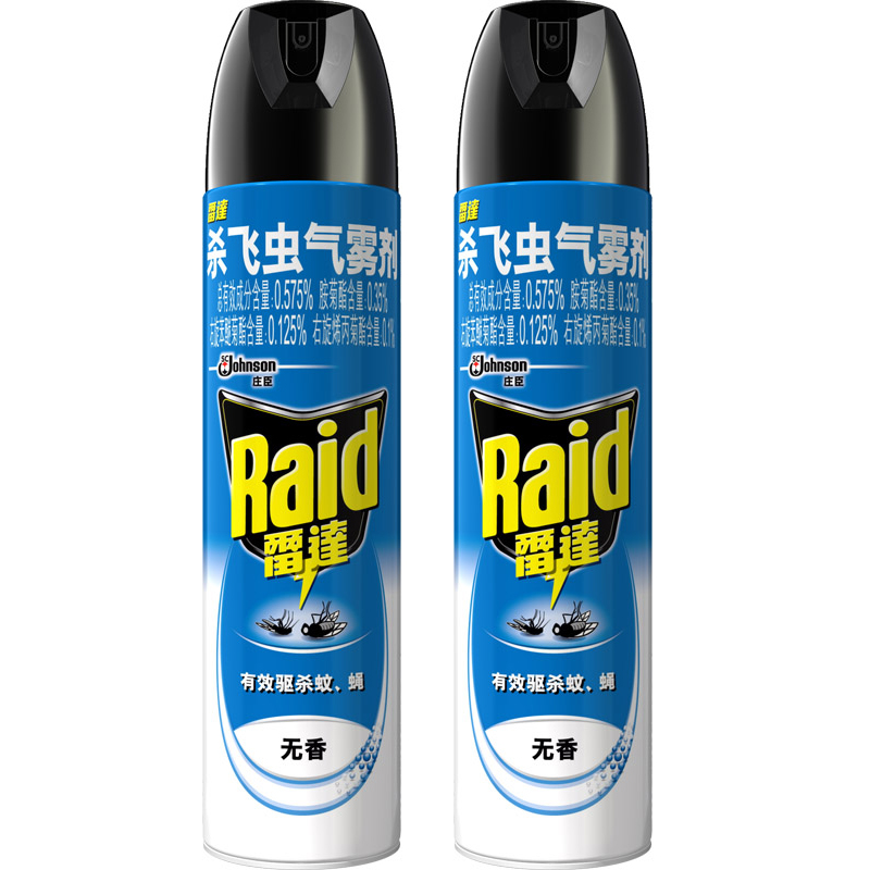 雷达杀飞虫气雾剂无香型600ml x 2瓶组合  驱蚊驱虫灭蚊蚂蚁蟑螂