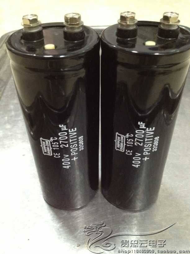 Imported Japanese chemical black King Kong screw feet 400V2700UF inverter filter aluminum electrolytic capacitor