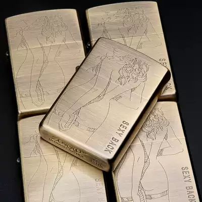Hong Kong zorro Sulo kerosene lighter creative pure copper sexy girl limited edition windproof ultra-thin