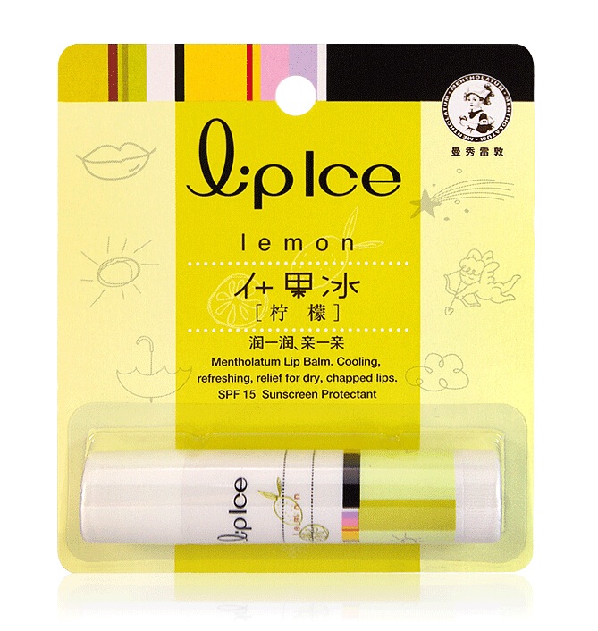 包邮 曼秀雷敦 什果冰润唇膏3.5g （柠檬）滋润 保湿 护唇 正品