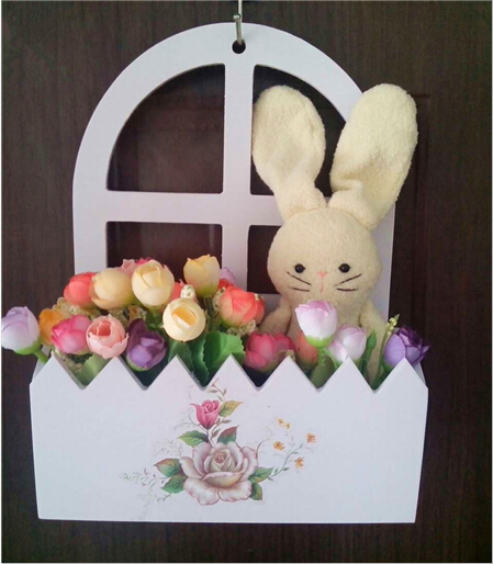 Treasure wood original hand - made doll DIY material bag small sit rabbit American rural rabbit
