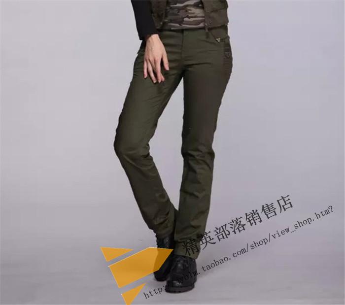 ELITE TRIBE Elite Tribe WCK-5691 Women's Trousers Army Green Army Fan Pants Simple Slim Fit and Comfortable