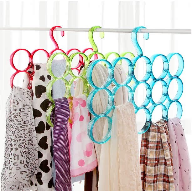 Colorful Nordic wind circle scarf rack multi-purpose hanger Scarf silk scarf rack Tie hanger Belt rack Underwear hanger
