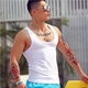 Mùa hè mới cho nam vest bó sát thể thao cao co giãn thon gọn cổ thấp thể dục vest cơ thể thấm mồ hôi áo ba lỗ nam form rộng Lót