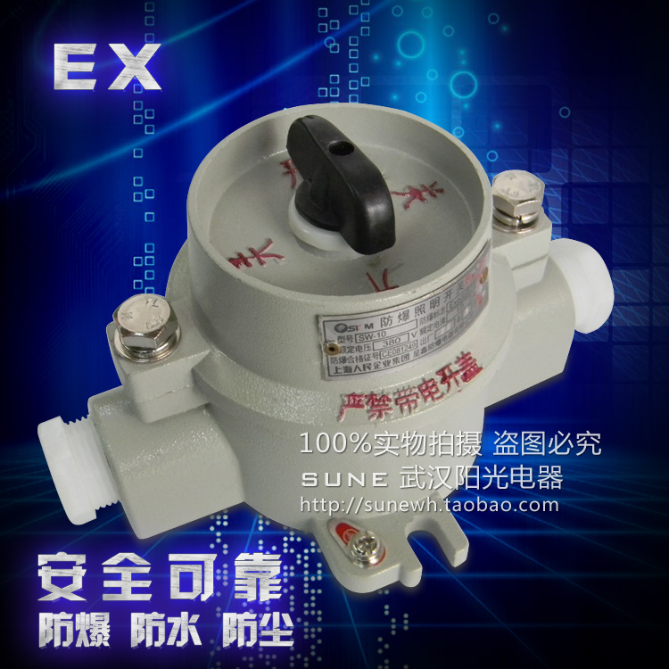 Explosion-proof lighting switch SW-10 380V explosion-proof switch cast aluminum (all copper contacts) Shanghai people BZM