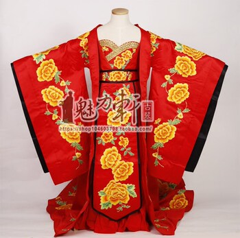 Gorgeous Trailing Tail Children's Ancient Costume for Girls, Luxurious and Regal Performance Outfit, Studio Photography Theme Costume, Wu Zetian