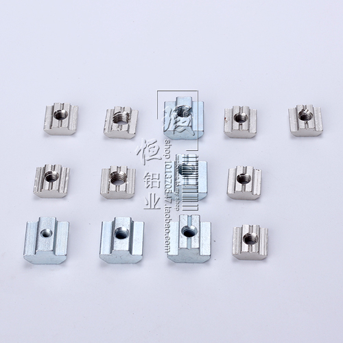 Aluminum alloy connector Square nut Industrial aluminum extrusion material accessories European standard square nut Aluminum slider nut