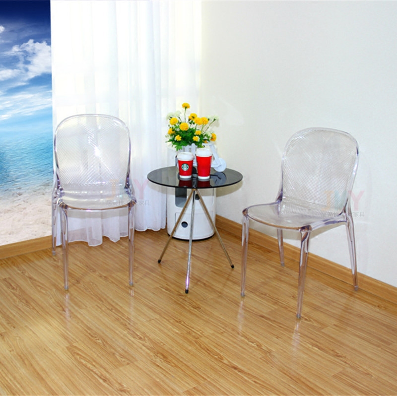 Plastic Transparent Dining Chair Ghost Chair Creative Adults Plastic Chair Home Devil Chair Modern Minimalist Designer Chair
