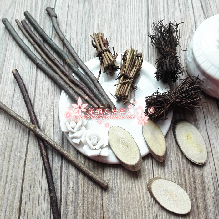 DIY Accessories Forest DIY Ornaments Accessories Pine Nuts Mini Twigs Wood Slices Lian Fluffy Grass wood