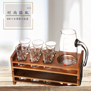 Glass Bullet Cup Rượu Vang Trắng Glass Nhỏ Bomb Cup Một Tinh Thần Rượu Vang Giữ Cốc Giữ Cốc Quy Mô Rượu Vang Dispenser Wine Set