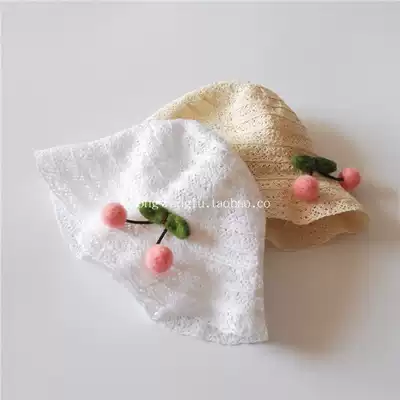 Baby sun hat spring summer thin girl sun hat baby child hollow basin hat baby princess hat