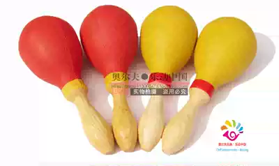 Adult sand hammer Orff instrument KTV supplies large sand hammer wood material wooden sand ball