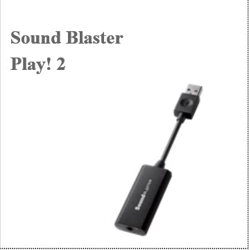 Innovative SB PLAY 2 Sound blaster Play 2 External USB Dr Free Plug and Play