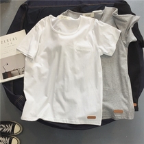 muzi 2021 summer Real wear cost-effective basic short sleeve t-shirt women black and white gray feedback Special Special