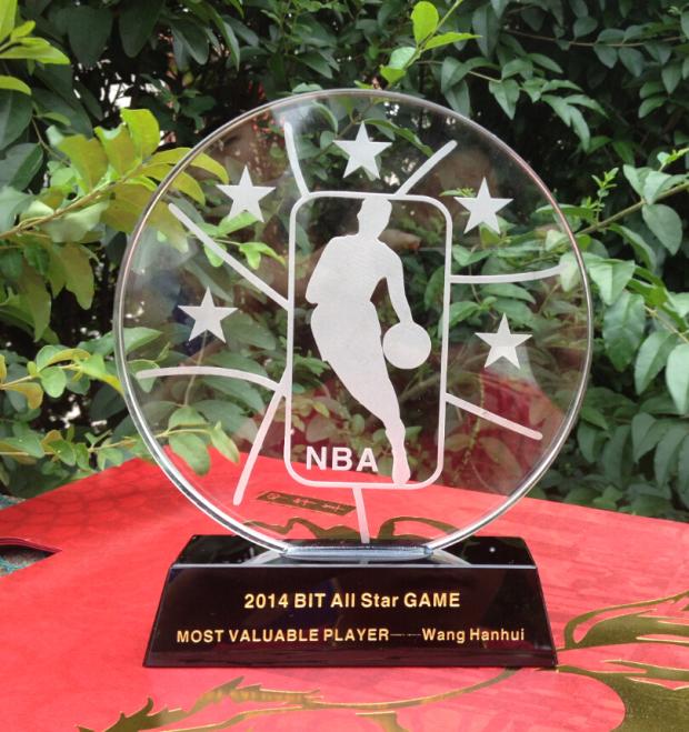 NBA MVP championship trophy basketball crystal trophy medals trophies game memorabilia awards prizes