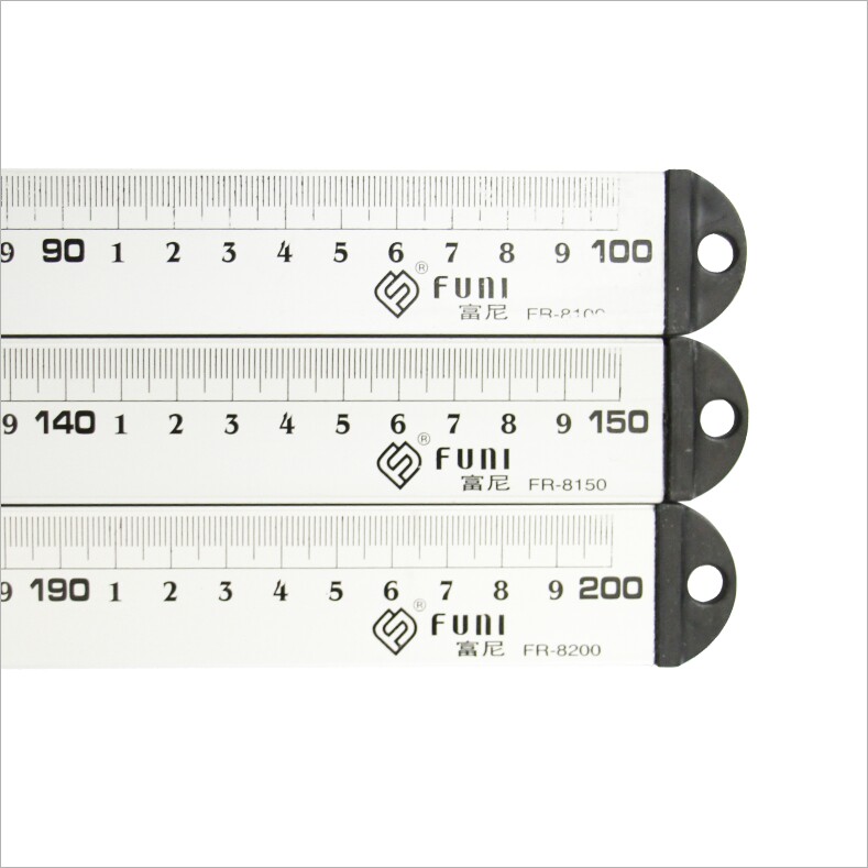 Funy high - quality aluminum alloy office straight size silver white back of 1 m 1 5 m 2 m scale