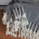 Bông chăn sofa ngủ trưa ngủ giường cờ mất trí mô hình phòng trang trí thảm miễn phí vận chuyển Bắc Âu chăn bông màu đen và trắng xương cá - Ném / Chăn chăn lông cừu uniqlo Ném / Chăn