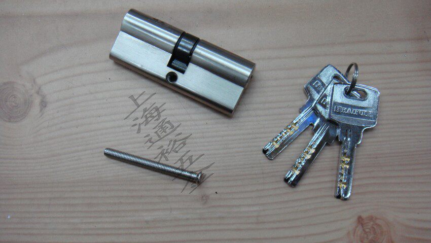 Zinc alloy center gate room door with double-sided single-sided lock cylinder 8 7cm double-sided size lock cylinder room