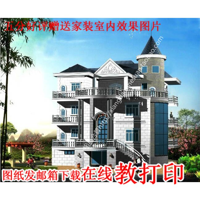 Apartment with loft overhead Three floors Villa Design Tusisto Tutu New Countryside Self-built house Residential effect Fig. 16x20K