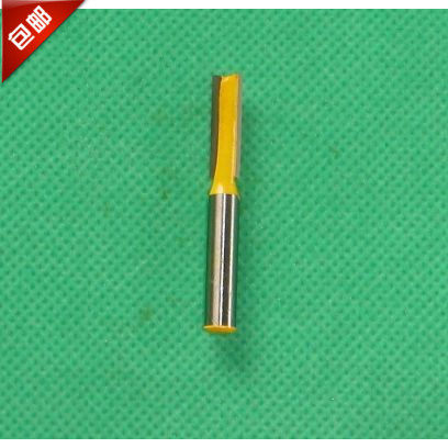 6MM shank straight knife 6MMX6MM Yellow lacquer H=20MM 3 shelves on the shelves