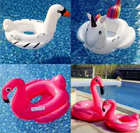 Trẻ em Kỳ lân bơi vòng Thiên nga Ngồi Người lớn Dễ thương Flamingo Vòng nách nổi Nước bơm hơi phao tắm cho trẻ em