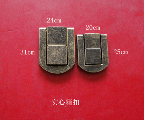 Antique Buckle Alloy Small Square Buttoned Wood Case Wine Box Catch Imitation Ancient Case 20 * 25MM Dark Box Buckle Wholesale