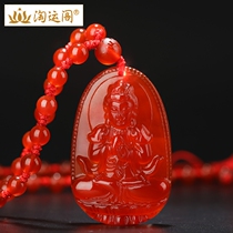 Zodiac is a sheep monkey big day the life of the Buddha pendant red agate 2021 year of the ox mascot genus jewelry men and women