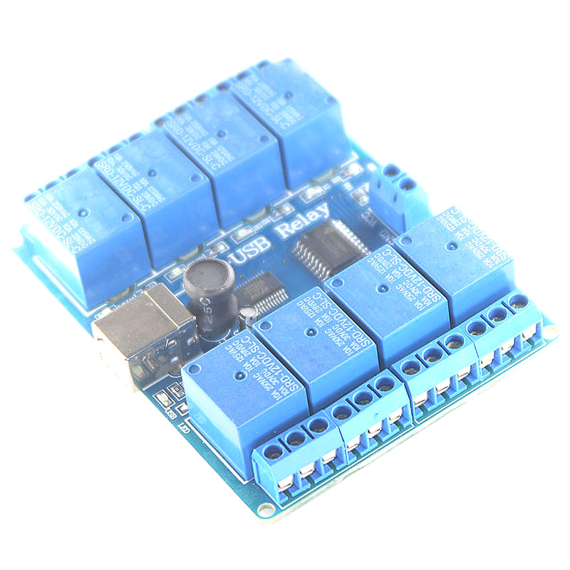 Hot selling 8-way 12VUSB control 10A Relay module Automation Control of smart home control-Taobao
