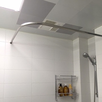 Imported 304 stainless steel shower curtain rod L-shaped arc diamond-shaped U-shaped bathroom curtain rod custom shape size