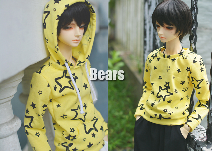 ◆Bears◆BJD Baby A154 Sponge Big Star T-shirt~Pullover hooded 1 41 30
