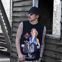 Chất lượng và thời trang cá tính rộng vai áo vest mồ hôi cỡ lớn nam không tay áo thể thao bãi biển hip hop chất béo cộng với phân bón tăng áo thun ba lỗ