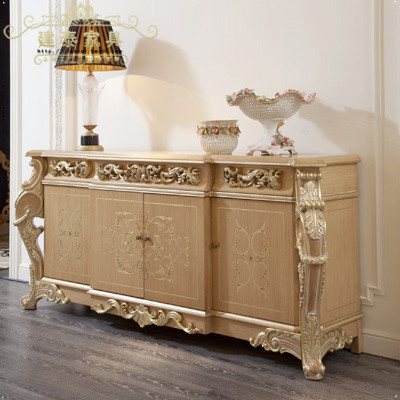 建泰欧式实木雕花彩绘鞋柜Z469