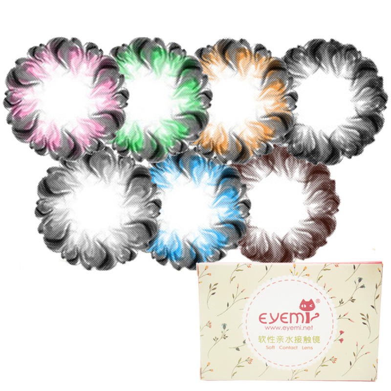 Eyemi爱咪小布丁混血美瞳年抛 大直径彩色隐形近视眼镜 买2片包邮