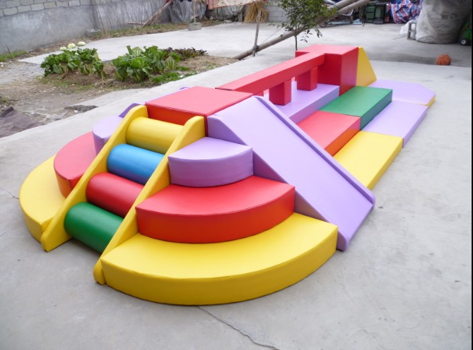 Kindergarten soft package children's sensory system training toy playground parent-child soft slide early education center climbing and sliding combination