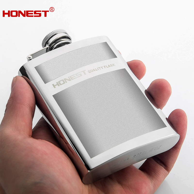 High - end German imports 304 stainless steel 4 oz mini pot outdoor portable with thicker style of men and women